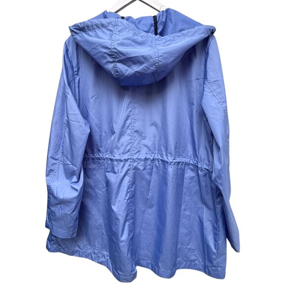 Susan Graver Windbreaker Jacket Plus Size 1X Purple Light Anorak Packable Hooded - Picture 4 of 11